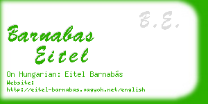 barnabas eitel business card